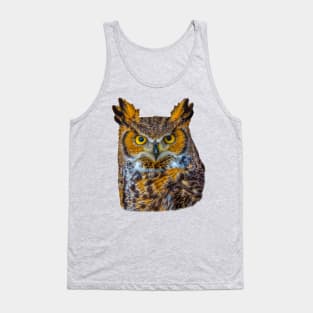 Cut out of Great Horned Owl Tank Top